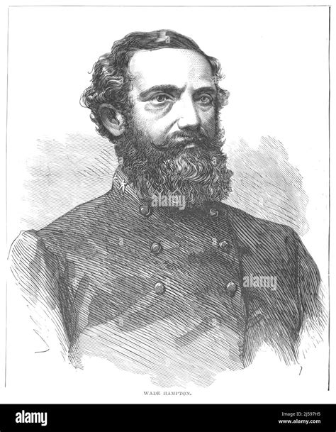 Portrait Of Wade Hampton Iii Confederate Army General In The American