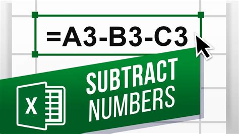 How To Subtract In Excel Excel Minus Formula Beginners Tutorial