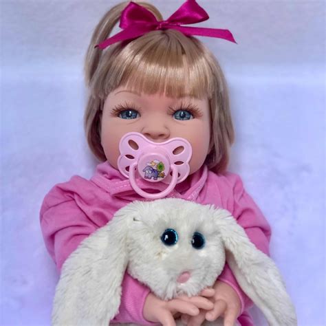 boneca bebe reborn princesa siliconad barata loira cílios r 145 99 em mercado livre