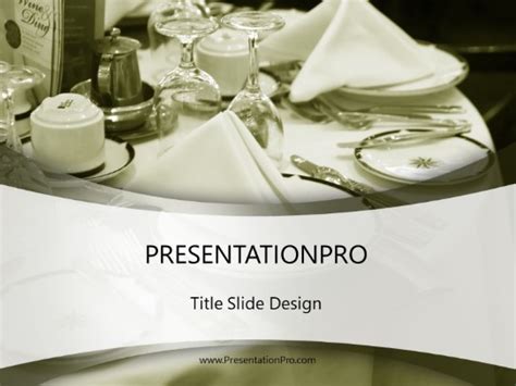 Reception Table Powerpoint Template Background In Food And