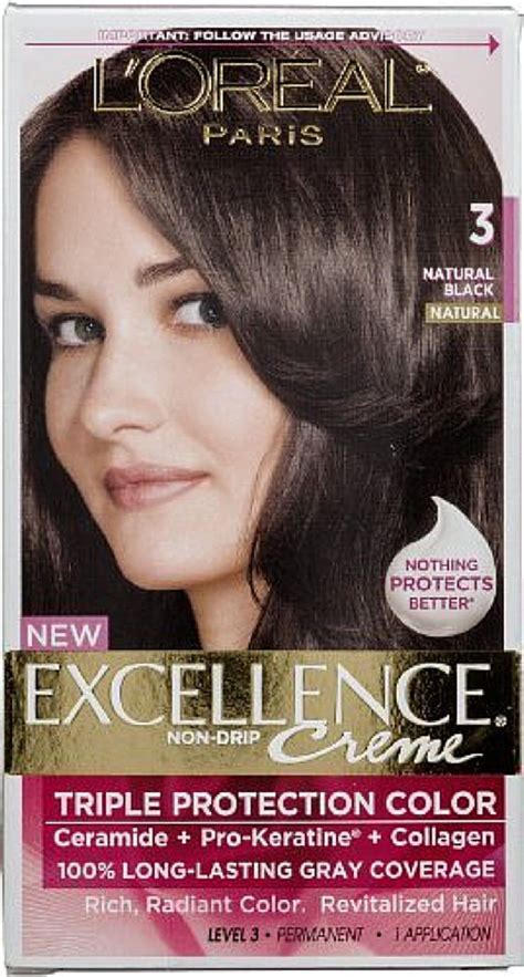 Loreal Excellence Creme 3 Natural Black Natural 1 Each Pack Of 4