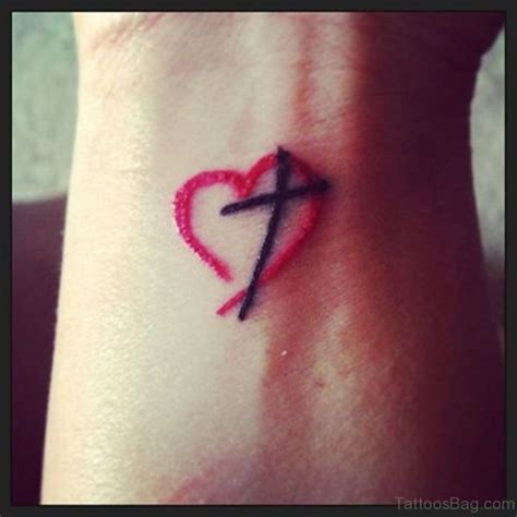 Heart With Cross Tattoo Pin On Tattoos It Is Almost Same To Cross