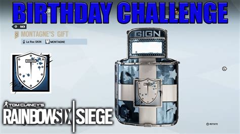 Montagnes T Weapon Skin Birthday Challenge Rainbow Six Siege
