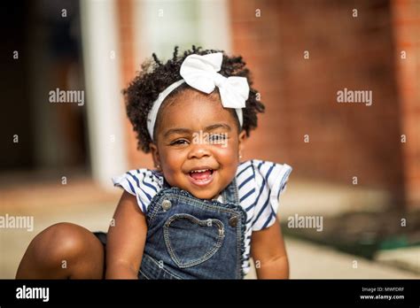Happy Little Girl Smiling Stock Photo Alamy
