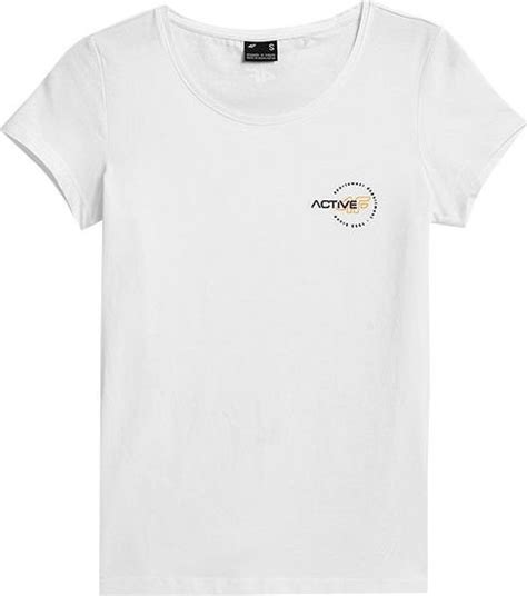 koszulka damska h4z21 tsd019 4f biała sport shop pl