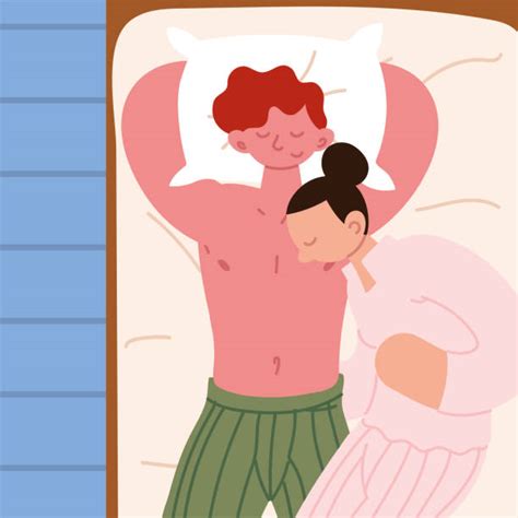 170 Cartoon Of The Sweet Couple Lying Bed Stock Photos Pictures