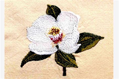 Magnolia Flower Hand Towels Embroidered Tea Towels Etsy