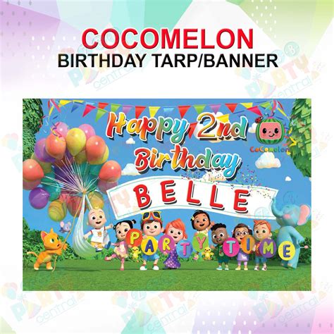 Cocomelon Themed Birthday Party Tarpaulin Banner Shopee Philippines