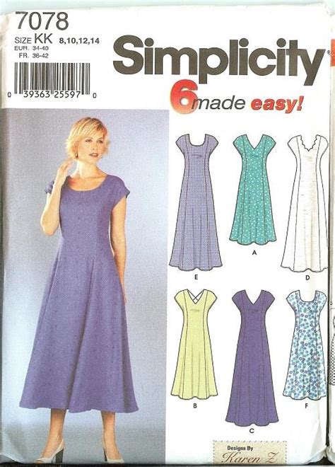 Oop Simplicity Sewing Pattern Spring Summer Dresses Misses Sizes You