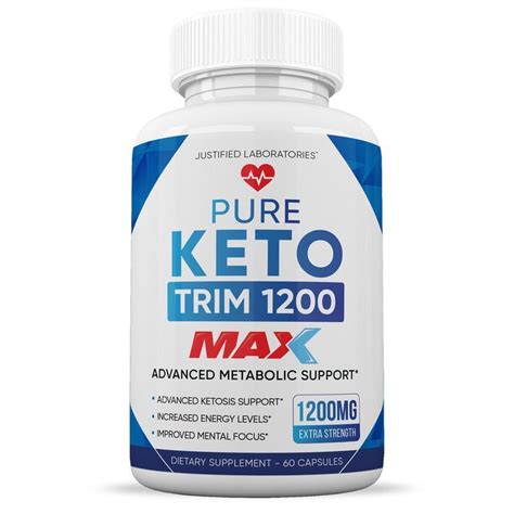 Pure Keto Trim 1200 Max 1200mg Keto Pills Advanced Bhb Ketogenic Supplement Exogenous Ketones