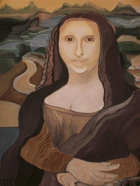 Acrylic Art And Collectibles Painting Mona Lisa No 2 Original Painting