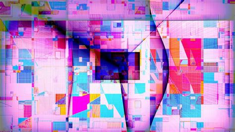 Colourful Abstract Shapes 1366 X 768 Hdtv Wallpaper