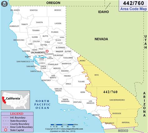 442 Area Code Map Where Is 442 Area Code In California