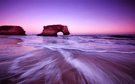 Download Wallpaper 2560x1600 Beach Sky Beautiful Purple Glow Hd Background