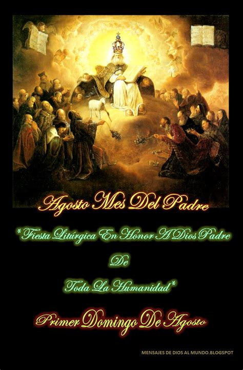 Mensajes De Dios Al Mundo Fiesta En Honor De Dios Padre De Toda La
