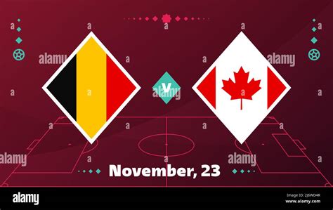Belgium vs Canada, Football 2022, Group F. World Football Competition 
