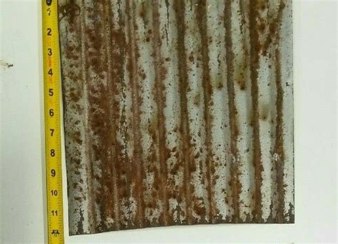 12pc Of 12 X 12 Vintage Reclaimed Corrugated Rustic Metal Tin