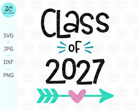Class Of 2027 Svg Graduation Svg Class Of End Of School Etsy Uk