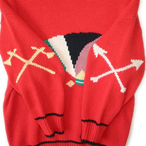 Vintage 80s Big Indian Head Ugly Sweater The Ugly Sweater Shop