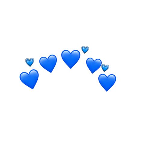 Blue Emoji Heart Crown Sticker By Galaxymagickitten