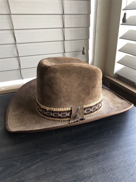 Vintage Stetson The Billy Kidd Cowboy Hat Sz 7 18 Brown Felt Ebay