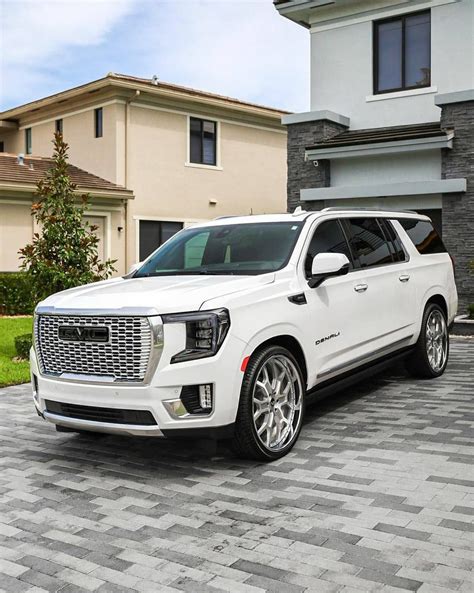 2021 Gmc Yukon Xl Denali In Summit White On Forgiatos In 2022 Gmc