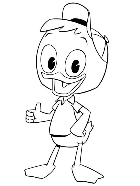 Huey Duck From Ducktales Coloring Page Free Printable Coloring Pages
