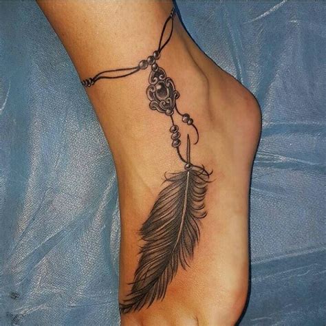 Bildresultat för tattoo foot Feather tattoo ankle Anklet tattoos Foot tattoos