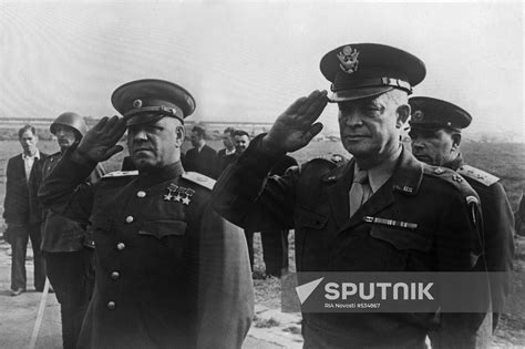 Georgy Zhukov And Dwight Eisenhower Photocopy Sputnik Mediabank