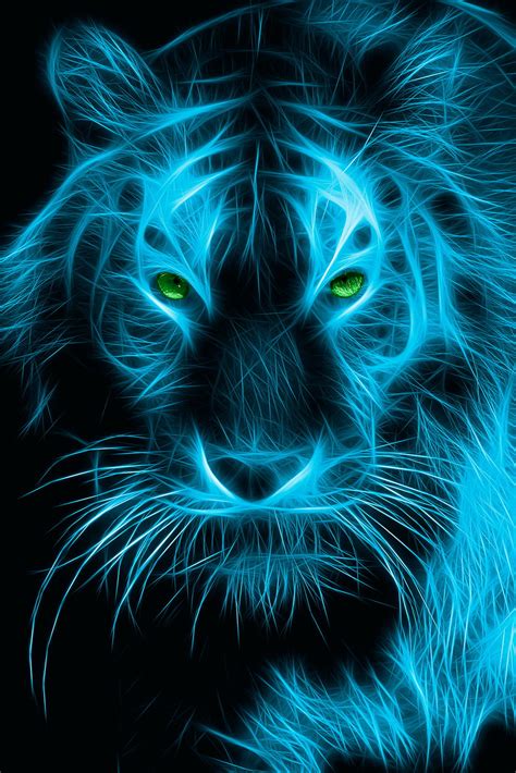 Animal wallpapers and backgrounds free were never this cool! Neon Tiger (70 Wallpapers) - HD Wallpapers for Desktop