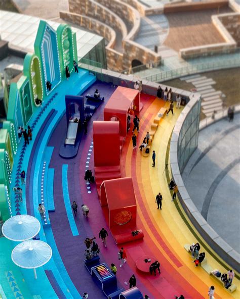 100architects Vibrant Rooftop Intervention Invites You Over The Rainbow