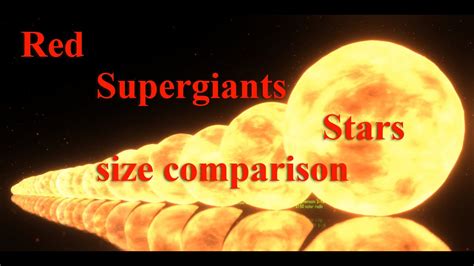 Red Supergiant Stars Size Comparison Youtube