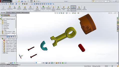 Solidworks Tutorial Piston Assembly Animation