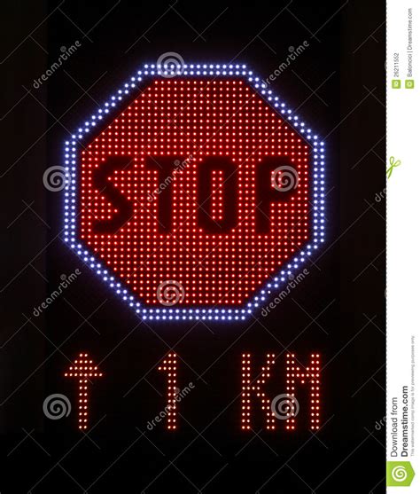 Led Stop Stock Photo Image Of Changable Octagon Signal 26211552