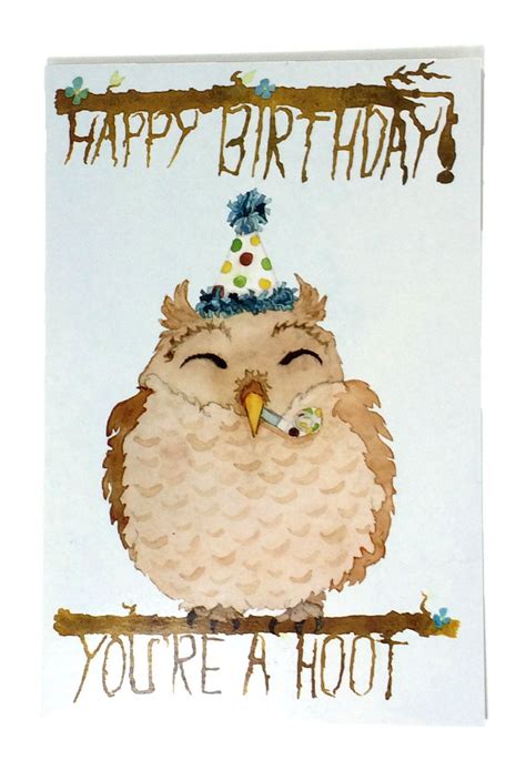 Pack Of 10 Youre A Hoot Happy Birthday Owl Postcards Ten Pack Cute