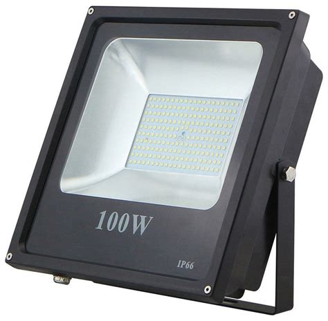 100 Watt Ip65 Daylight 6500k Smd Led Black Floodlight