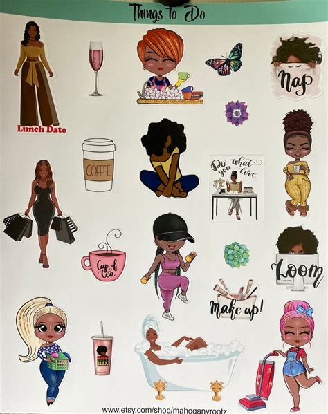 African American Stickers Things To Do Stickersblack Girl