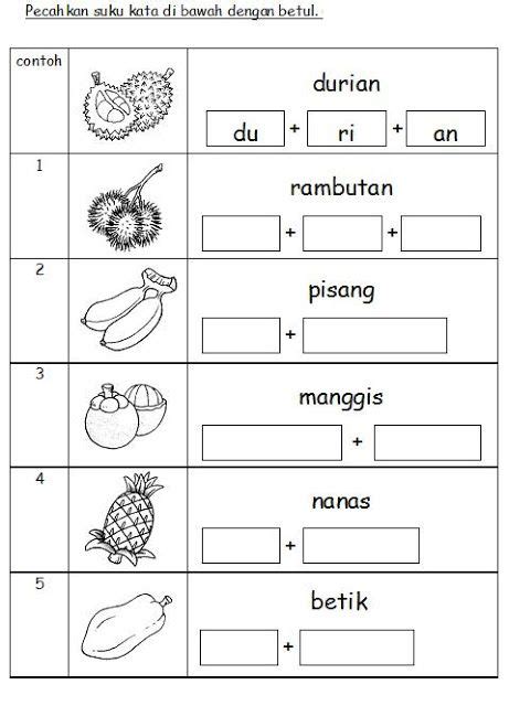 Free Printable Bahasa Malaysia Worksheet Learning How To Read