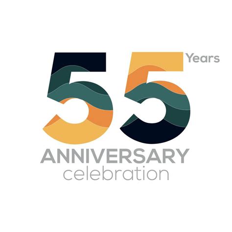55th Anniversary Logo Design Number 55 Icon Vector Templateminimalist