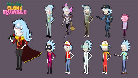 Artstation Rick And Morty Clone Rumble Characters