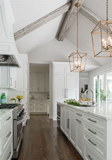 But people mixed cabinet styles. Cathedral ceiling adjacent to room with 9-ft. ceiling ...