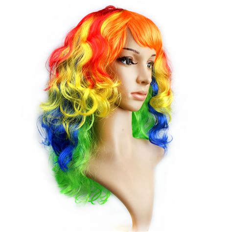 Women S Fashion Multi Color Masquerade Long Wig Sexy Party Small Wave Wig Ms16088