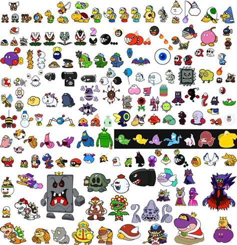 An Image Of Many Different Types Of Cartoon Character Stickers On A