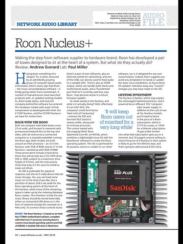 Roon Nucleus Review In Hifi News Nucleus Roon Labs Community