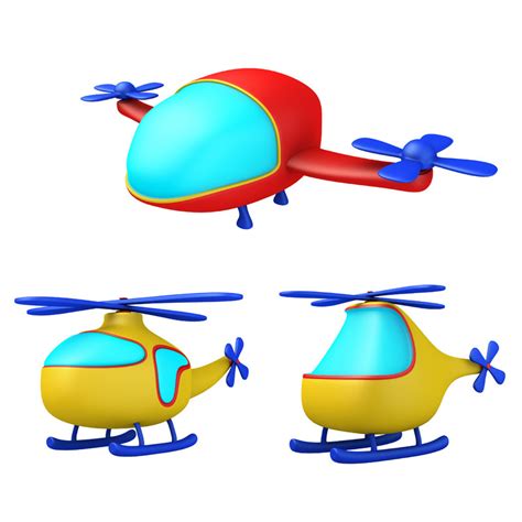 Cartoon Helicopters Pack 3d Model Turbosquid 1400222