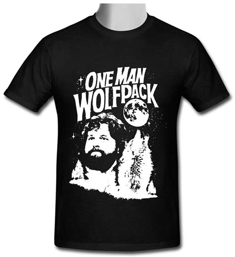 The Hangover Inspired One Man Wolfpack Funny Black T Shirt Size S To