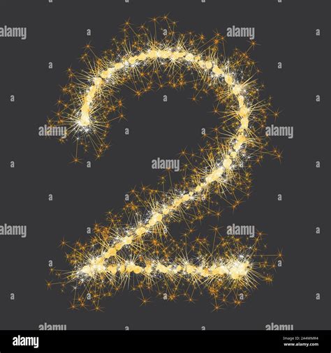 Glittering Sparks Numbers Stock Vector Image And Art Alamy