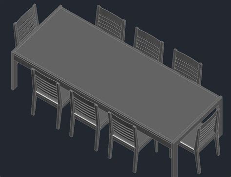 Dining Table With Chair In Autocad File Cadbull