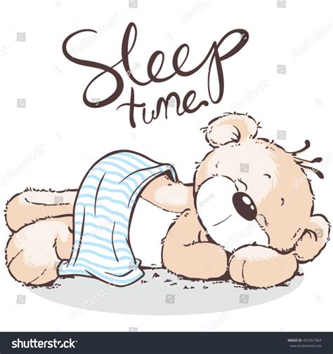 Cute Bear Sleeping Stock Vector Royalty Free 452457964 Shutterstock