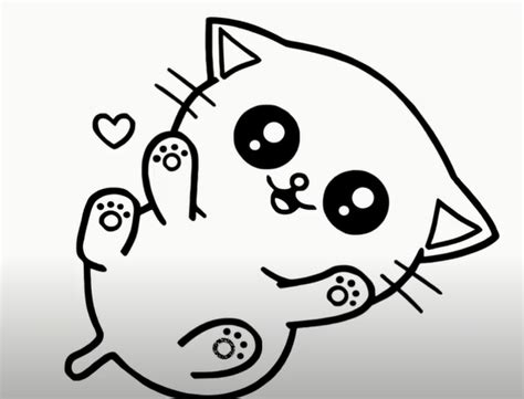 ¿cómo Dibujar Un Gato Kawaii Puppy Drawing Easy Cute Coloring Pages